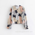 Graffiti Character Digital Printed Women Chiffon